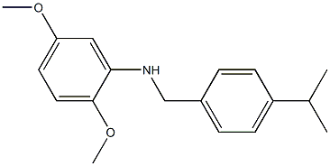 2,5-dimethoxy-N-{[4-(propan-2-yl)phenyl]methyl}aniline Struktur