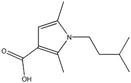 2,5-dimethyl-1-(3-methylbutyl)-1H-pyrrole-3-carboxylic acid Struktur