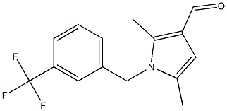 2,5-dimethyl-1-{[3-(trifluoromethyl)phenyl]methyl}-1H-pyrrole-3-carbaldehyde Struktur