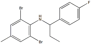 2,6-dibromo-N-[1-(4-fluorophenyl)propyl]-4-methylaniline Struktur