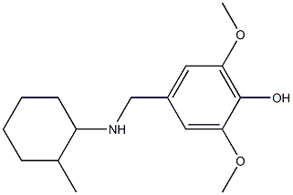 2,6-dimethoxy-4-{[(2-methylcyclohexyl)amino]methyl}phenol Struktur