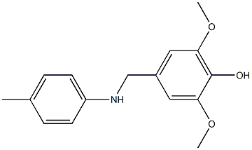 2,6-dimethoxy-4-{[(4-methylphenyl)amino]methyl}phenol Struktur