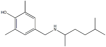 2,6-dimethyl-4-{[(5-methylhexan-2-yl)amino]methyl}phenol Struktur