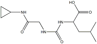 2-[({[2-(cyclopropylamino)-2-oxoethyl]amino}carbonyl)amino]-4-methylpentanoic acid Struktur