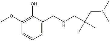 2-[({2-[(dimethylamino)methyl]-2-methylpropyl}amino)methyl]-6-methoxyphenol Struktur