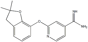 2-[(2,2-dimethyl-2,3-dihydro-1-benzofuran-7-yl)oxy]pyridine-4-carboximidamide Struktur