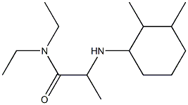 2-[(2,3-dimethylcyclohexyl)amino]-N,N-diethylpropanamide Struktur