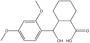 2-[(2,4-dimethoxyphenyl)(hydroxy)methyl]cyclohexane-1-carboxylic acid Struktur