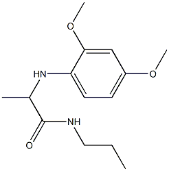 2-[(2,4-dimethoxyphenyl)amino]-N-propylpropanamide Struktur