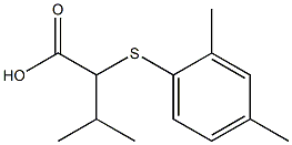 2-[(2,4-dimethylphenyl)sulfanyl]-3-methylbutanoic acid Struktur