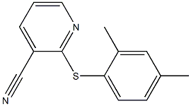 2-[(2,4-dimethylphenyl)sulfanyl]pyridine-3-carbonitrile Struktur