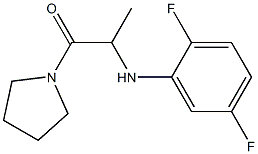 2-[(2,5-difluorophenyl)amino]-1-(pyrrolidin-1-yl)propan-1-one Struktur