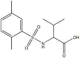 2-[(2,5-dimethylbenzene)sulfonamido]-3-methylbutanoic acid Struktur