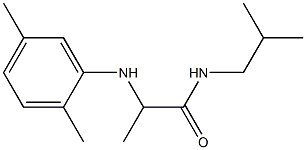 2-[(2,5-dimethylphenyl)amino]-N-(2-methylpropyl)propanamide Struktur