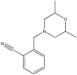 2-[(2,6-dimethylmorpholin-4-yl)methyl]benzonitrile Struktur