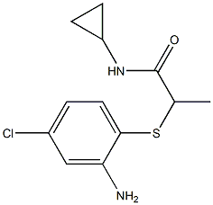 2-[(2-amino-4-chlorophenyl)sulfanyl]-N-cyclopropylpropanamide Struktur