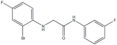 2-[(2-bromo-4-fluorophenyl)amino]-N-(3-fluorophenyl)acetamide Struktur