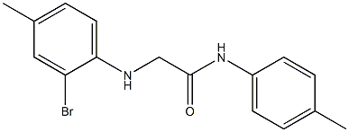 2-[(2-bromo-4-methylphenyl)amino]-N-(4-methylphenyl)acetamide Struktur