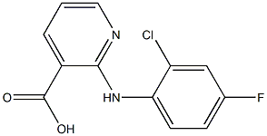 2-[(2-chloro-4-fluorophenyl)amino]pyridine-3-carboxylic acid Struktur