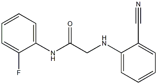 2-[(2-cyanophenyl)amino]-N-(2-fluorophenyl)acetamide Struktur