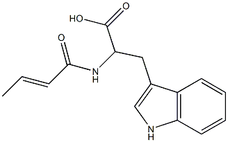 2-[(2E)-but-2-enoylamino]-3-(1H-indol-3-yl)propanoic acid Struktur