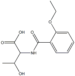 2-[(2-ethoxybenzoyl)amino]-3-hydroxybutanoic acid Struktur