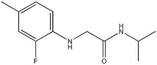 2-[(2-fluoro-4-methylphenyl)amino]-N-(propan-2-yl)acetamide Struktur