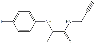 2-[(4-iodophenyl)amino]-N-(prop-2-yn-1-yl)propanamide Struktur