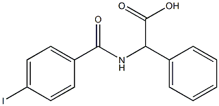 2-[(4-iodophenyl)formamido]-2-phenylacetic acid Struktur