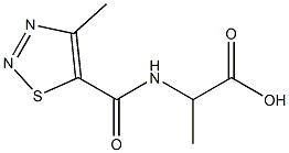 2-[(4-methyl-1,2,3-thiadiazol-5-yl)formamido]propanoic acid Struktur