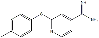 2-[(4-methylphenyl)sulfanyl]pyridine-4-carboximidamide Struktur