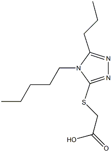 2-[(4-pentyl-5-propyl-4H-1,2,4-triazol-3-yl)sulfanyl]acetic acid Struktur