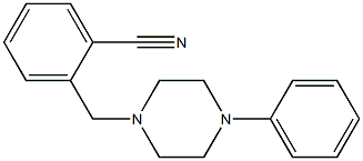 2-[(4-phenylpiperazin-1-yl)methyl]benzonitrile Struktur