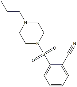 2-[(4-propylpiperazin-1-yl)sulfonyl]benzonitrile Struktur