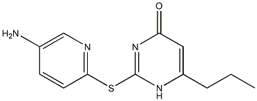 2-[(5-aminopyridin-2-yl)sulfanyl]-6-propyl-1,4-dihydropyrimidin-4-one Struktur