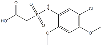 2-[(5-chloro-2,4-dimethoxyphenyl)sulfamoyl]acetic acid Struktur