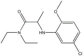 2-[(5-chloro-2-methoxyphenyl)amino]-N,N-diethylpropanamide Struktur