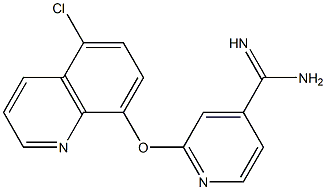 2-[(5-chloroquinolin-8-yl)oxy]pyridine-4-carboximidamide Struktur