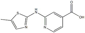 2-[(5-methyl-1,3-thiazol-2-yl)amino]pyridine-4-carboxylic acid Struktur