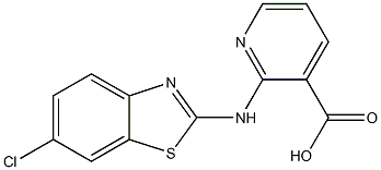 2-[(6-chloro-1,3-benzothiazol-2-yl)amino]pyridine-3-carboxylic acid Struktur