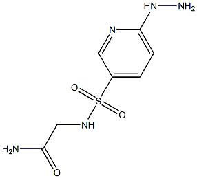 2-[(6-hydrazinylpyridine-3-)sulfonamido]acetamide Struktur