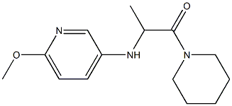 2-[(6-methoxypyridin-3-yl)amino]-1-(piperidin-1-yl)propan-1-one Struktur