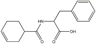 2-[(cyclohex-3-en-1-ylcarbonyl)amino]-3-phenylpropanoic acid Struktur