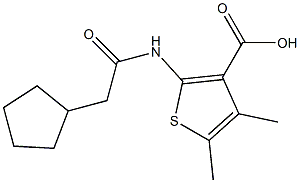 2-[(cyclopentylacetyl)amino]-4,5-dimethylthiophene-3-carboxylic acid Struktur