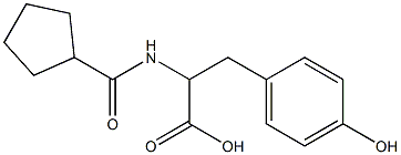 2-[(cyclopentylcarbonyl)amino]-3-(4-hydroxyphenyl)propanoic acid Struktur