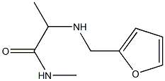 2-[(furan-2-ylmethyl)amino]-N-methylpropanamide Struktur