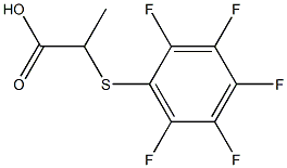 2-[(pentafluorophenyl)thio]propanoic acid Struktur