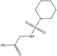 2-[(piperidine-1-sulfonyl)amino]acetic acid Struktur