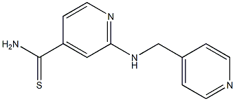 2-[(pyridin-4-ylmethyl)amino]pyridine-4-carbothioamide Struktur