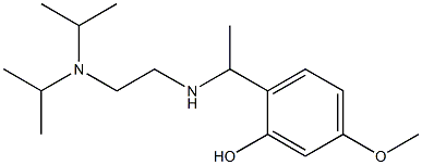 2-[1-({2-[bis(propan-2-yl)amino]ethyl}amino)ethyl]-5-methoxyphenol Struktur